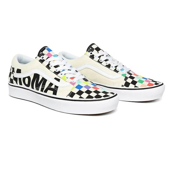 Vans Shoes - VANS Comfycush Old Skool MOMA Women's Low Top Sneakers (White)